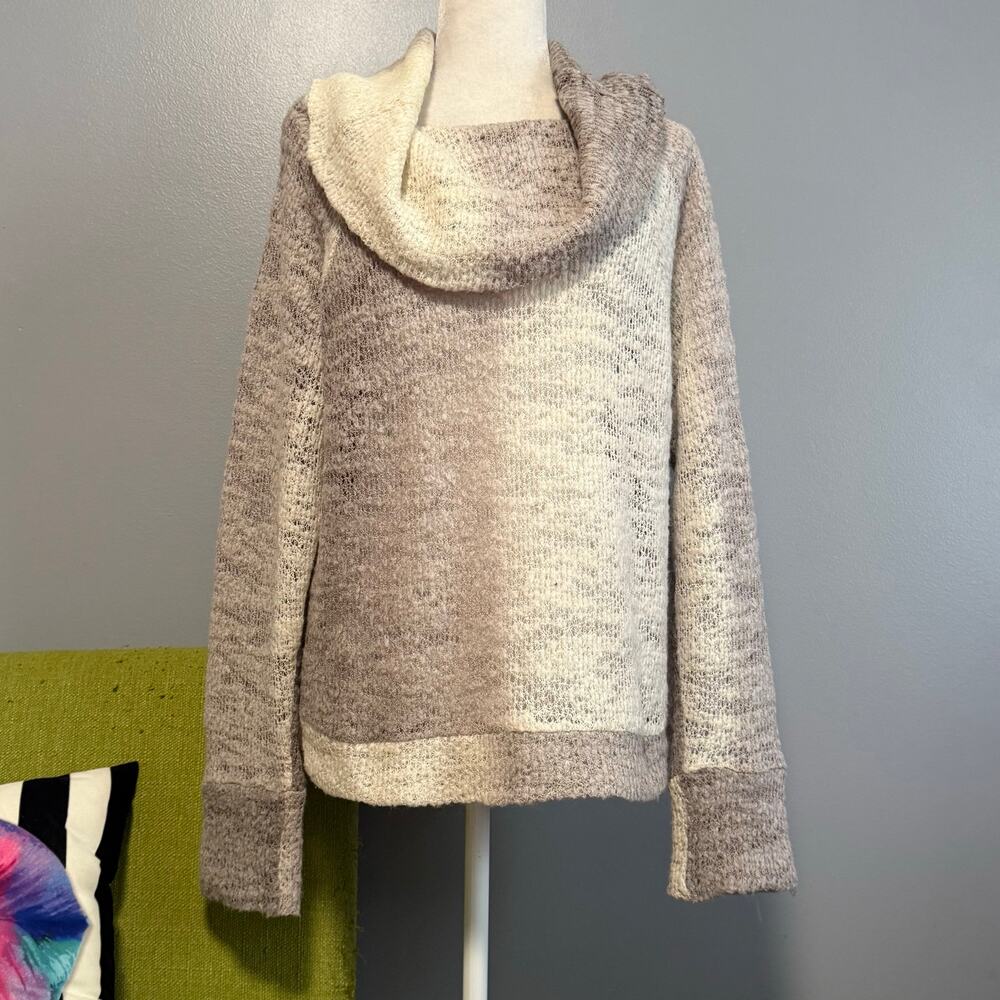 Nana Nucci Ombré Wool Cowl Neck Pullover Sweater